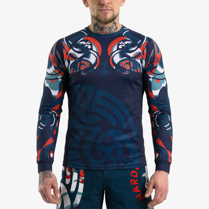 Тренировочный лонгслив Hardcore Training Nordic Pattern Black Russian - фото 1