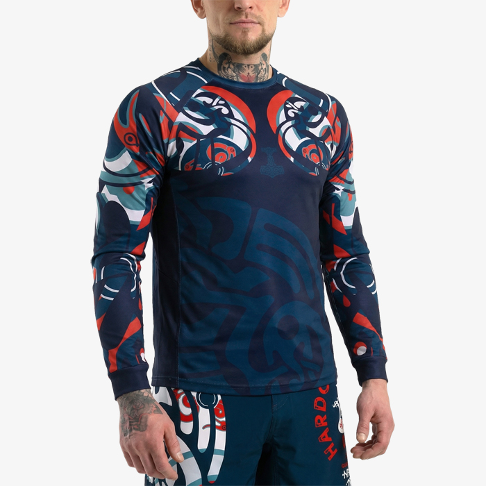 Тренировочный лонгслив Hardcore Training Nordic Pattern Black Russian - фото 2