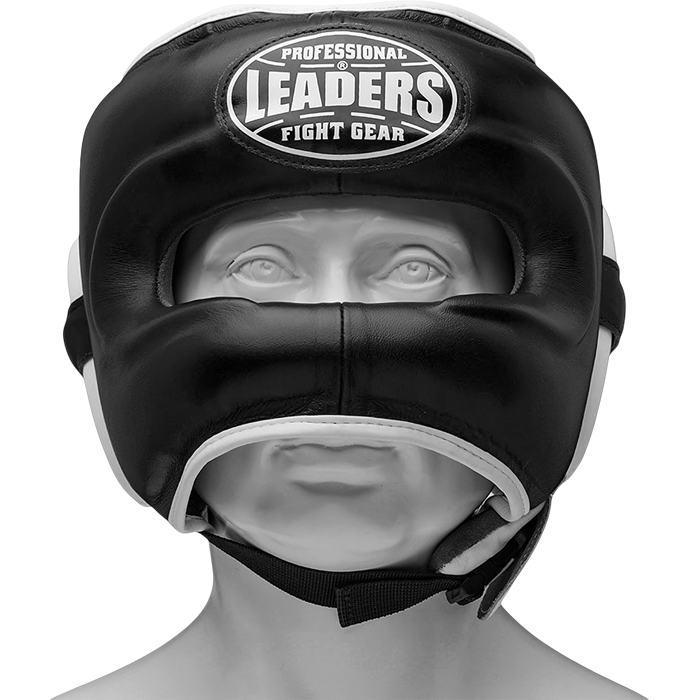 Бамперный боксерский шлем Leaders LS3SHGNB BK/WH - фото 2