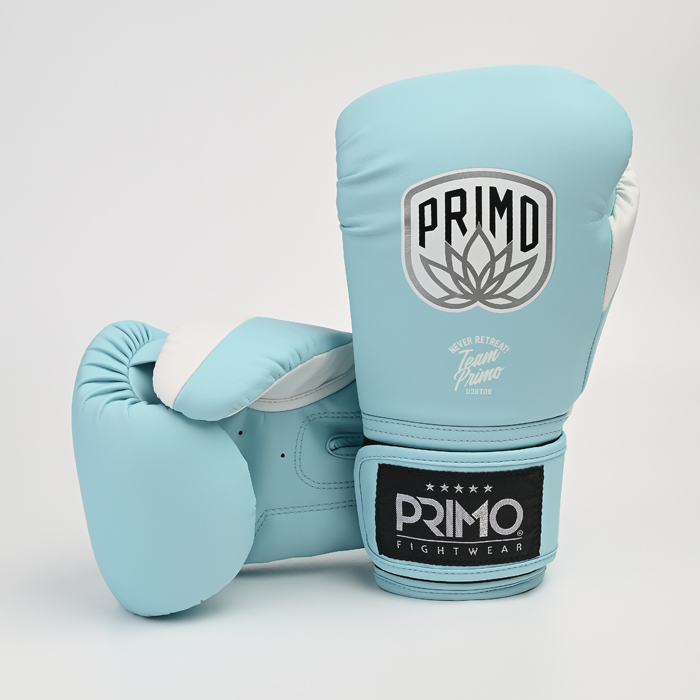 Боксерские перчатки Primo Emblem II Semi Leather Arctic Blue - фото 1
