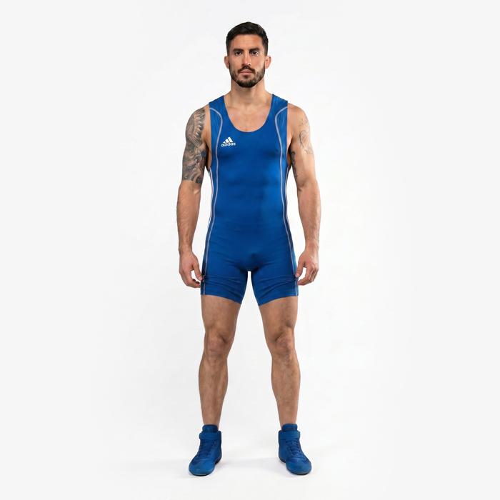 Трико для борьбы Adidas W8 синее - фото 3