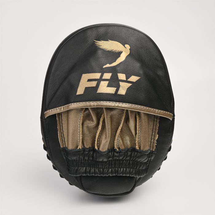 Боксерские лапы Fly Speed Mitts черный/золотой - фото 5