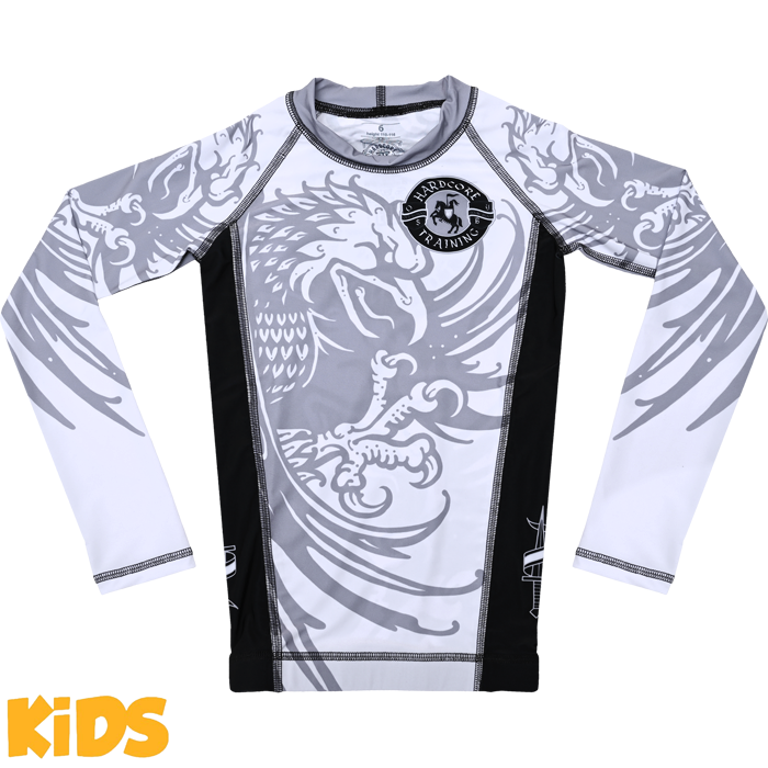 Детский рашгард Hardcore Training Heraldry White LS - фото 1