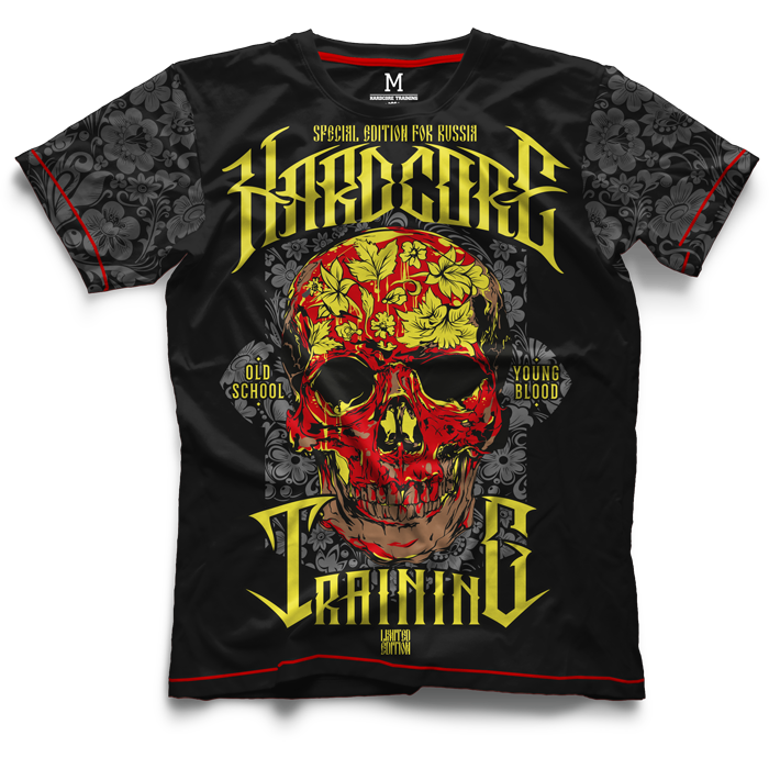Футболка Hardcore Training Skull Folk Black - фото 1