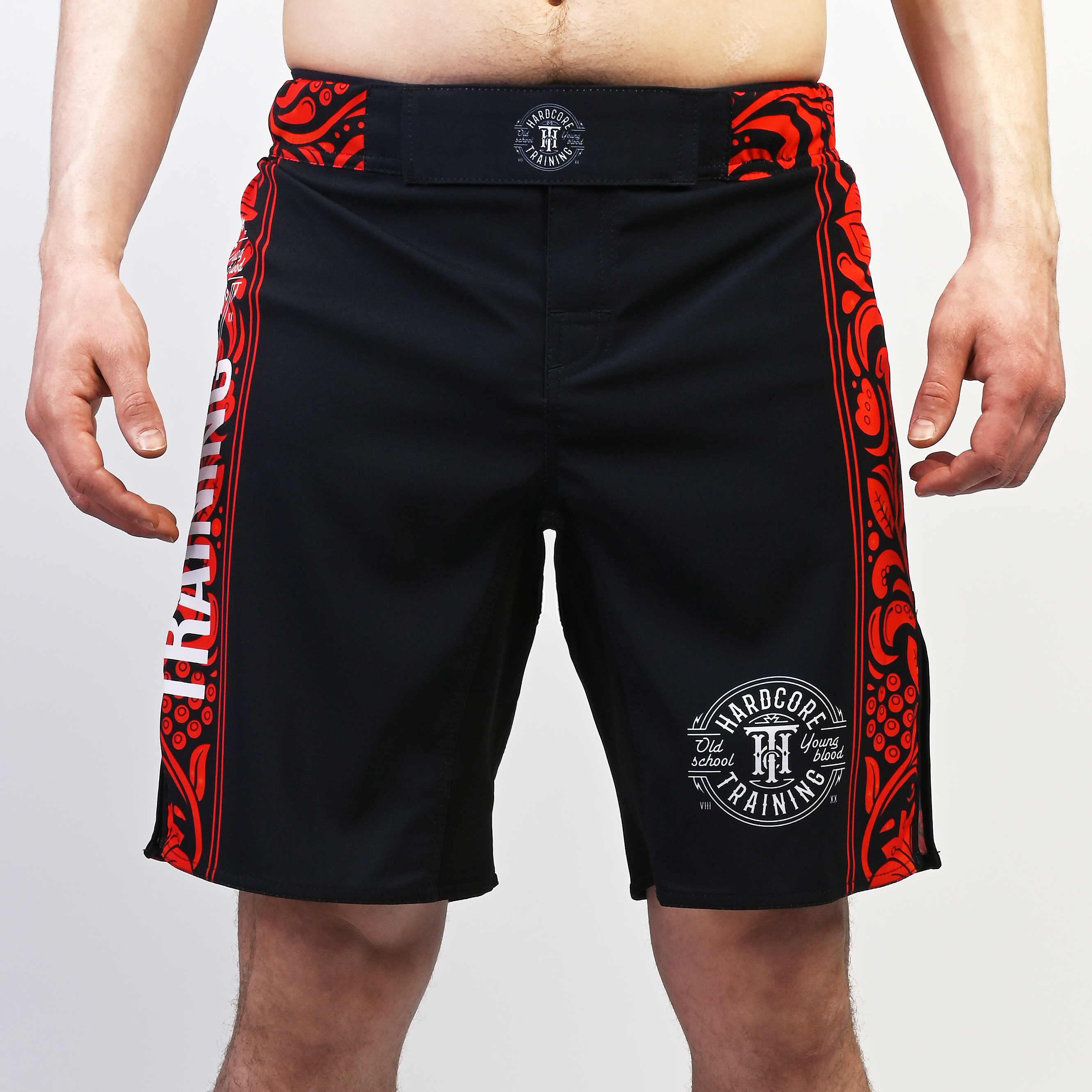 Шорты Hardcore Training Russian Pattern Black/Red - фото 1