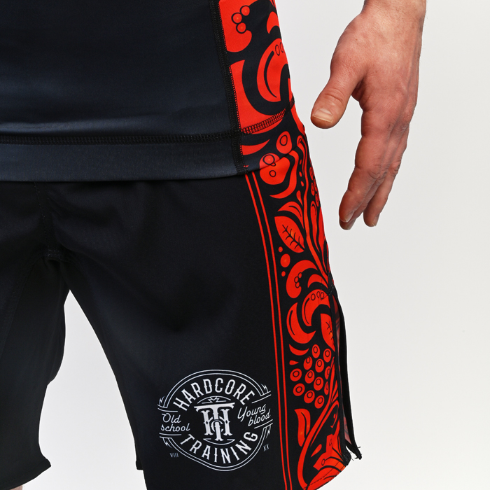 Шорты Hardcore Training Russian Pattern Black/Red - фото 3