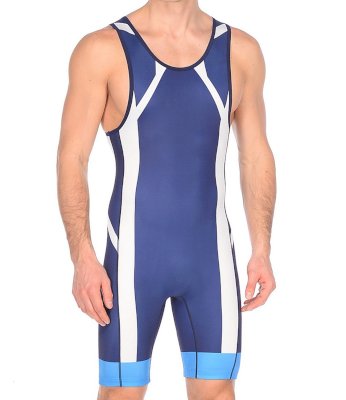 Трико Asics борцовское Wrestling Singlet синее