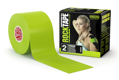 Кинезиотейп RockTape 5см*5м, NEON — светоотражающий