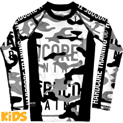 Детский рашгард Hardcore Training Camo 2.1 LS Grey