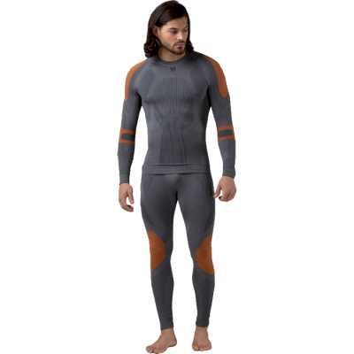 Комплект мужского термобелья V-Motion Alpinesports ASM Серо-оранжевый
