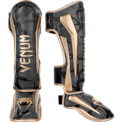Шингарды Venum Elite Dark Camo/Gold