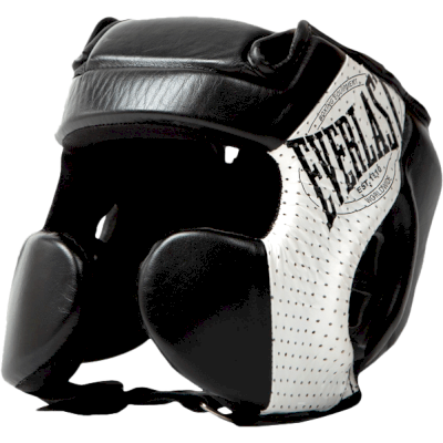Боксерский шлем Everlast 1910 черный/белый