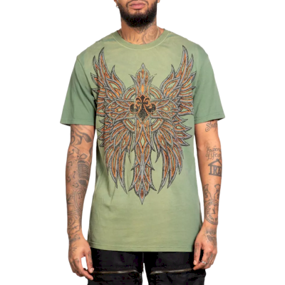 Футболка Affliction Absolution зеленая