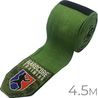 Боксерские бинты Hardcore Training Superior Camo Green 4.5