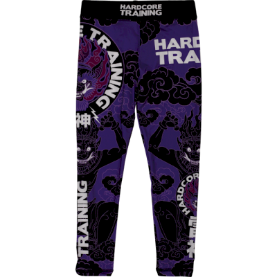 Детские компрессионные штаны Hardcore Training Raijin Black/Purple