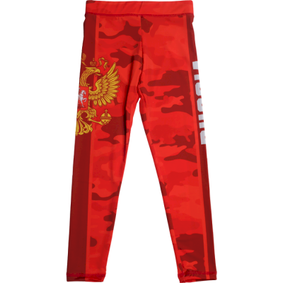 Детские компрессионные штаны Alfa Brend Camo красные