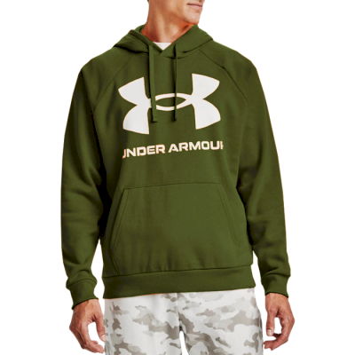 Худи Under Armour UA Rival Fleece Big Logo HD зеленое