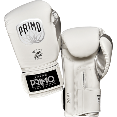 Боксерские перчатки Primo Emblem II Semi Leather 8 Oz белые