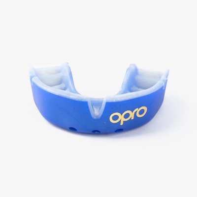 Детская боксерская капа Opro Gold Level синяя