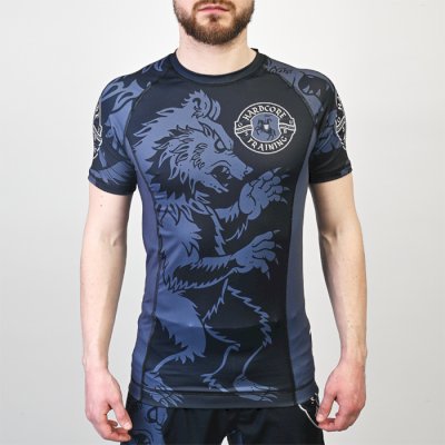 Рашгард Hardcore Training Heraldry Black (Короткий рукав)