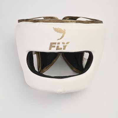 Бамперный боксерский шлем Fly Superbar белый/золотой