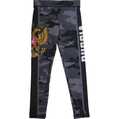 Детские компрессионные штаны Alfa Brend Camo черные