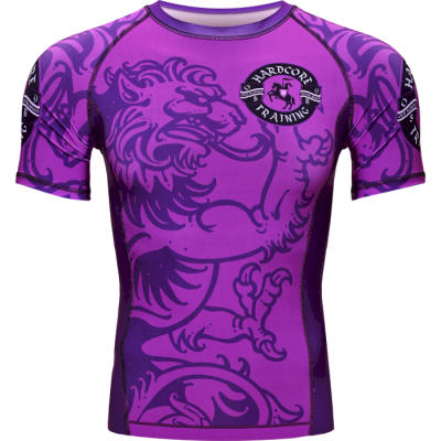 Рашгард Hardcore Training Heraldry Magenta (короткий рукав)