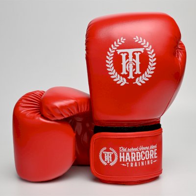 Боксерские перчатки Hardcore Training Base PU Red