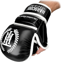Гибридные перчатки Hardcore Training Base PU Black