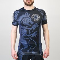 Рашгард Hardcore Training Heraldry Black (Короткий рукав)